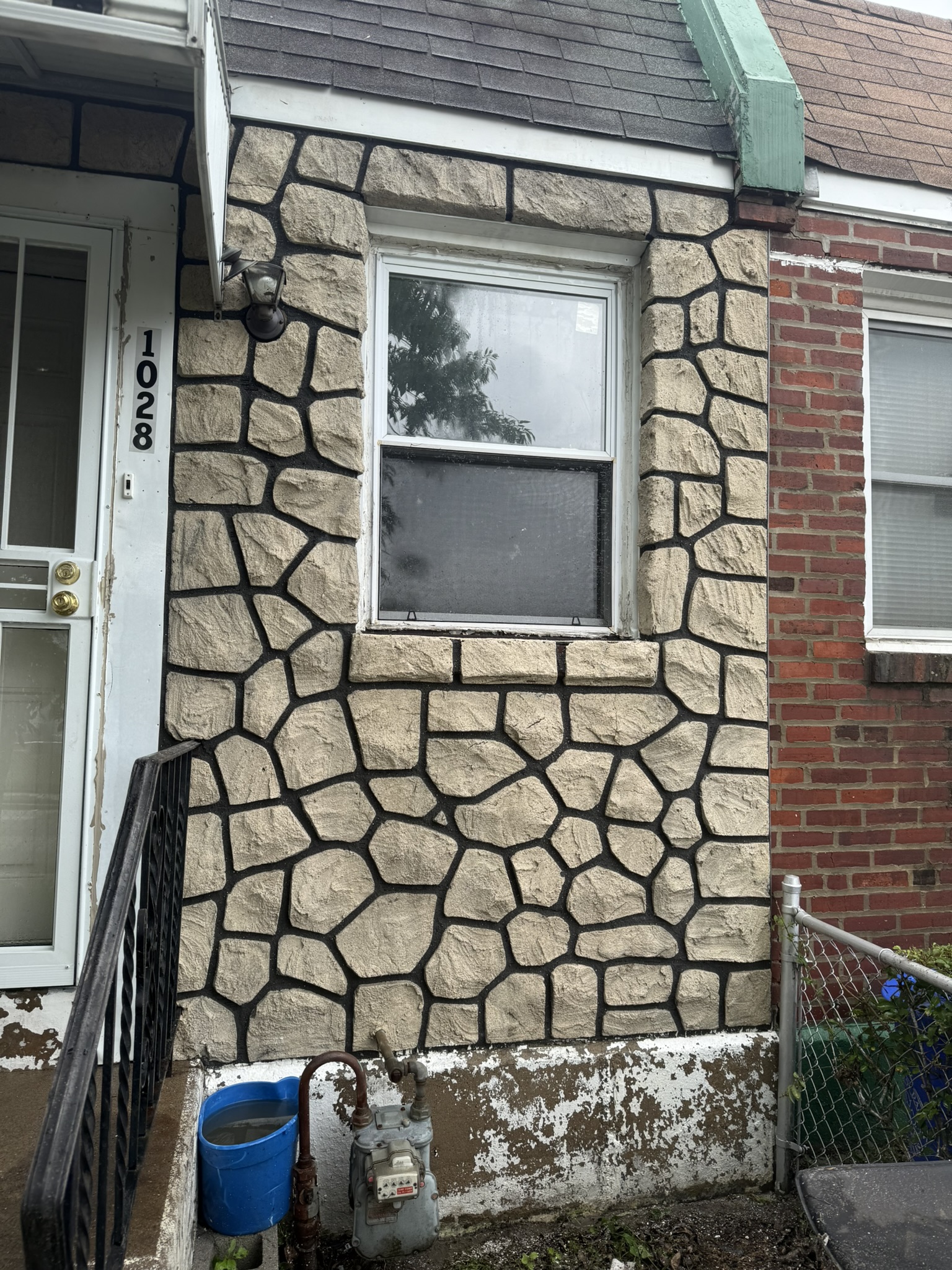 Patio after pressure washing