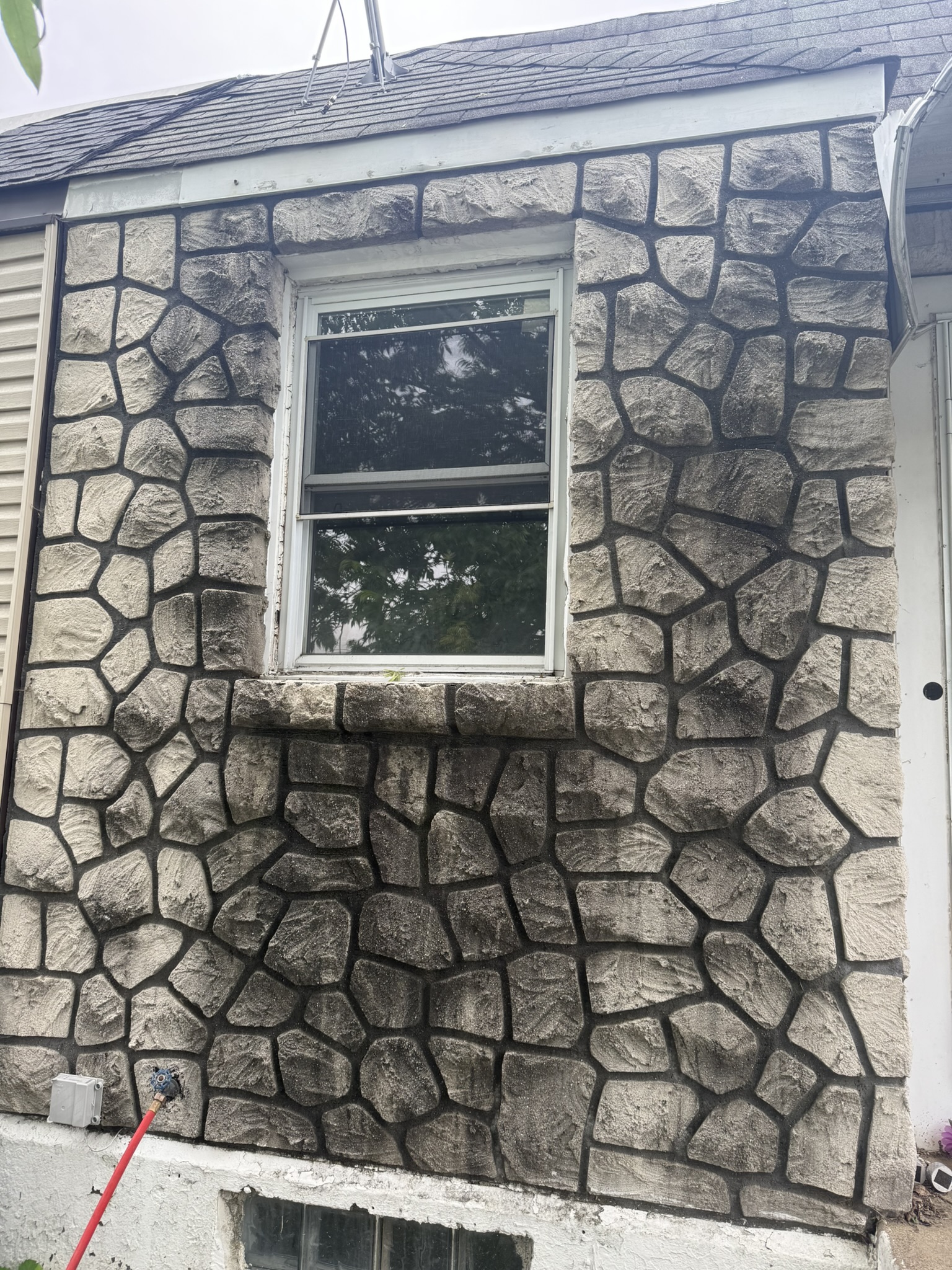 Concrete surface before pressure washing