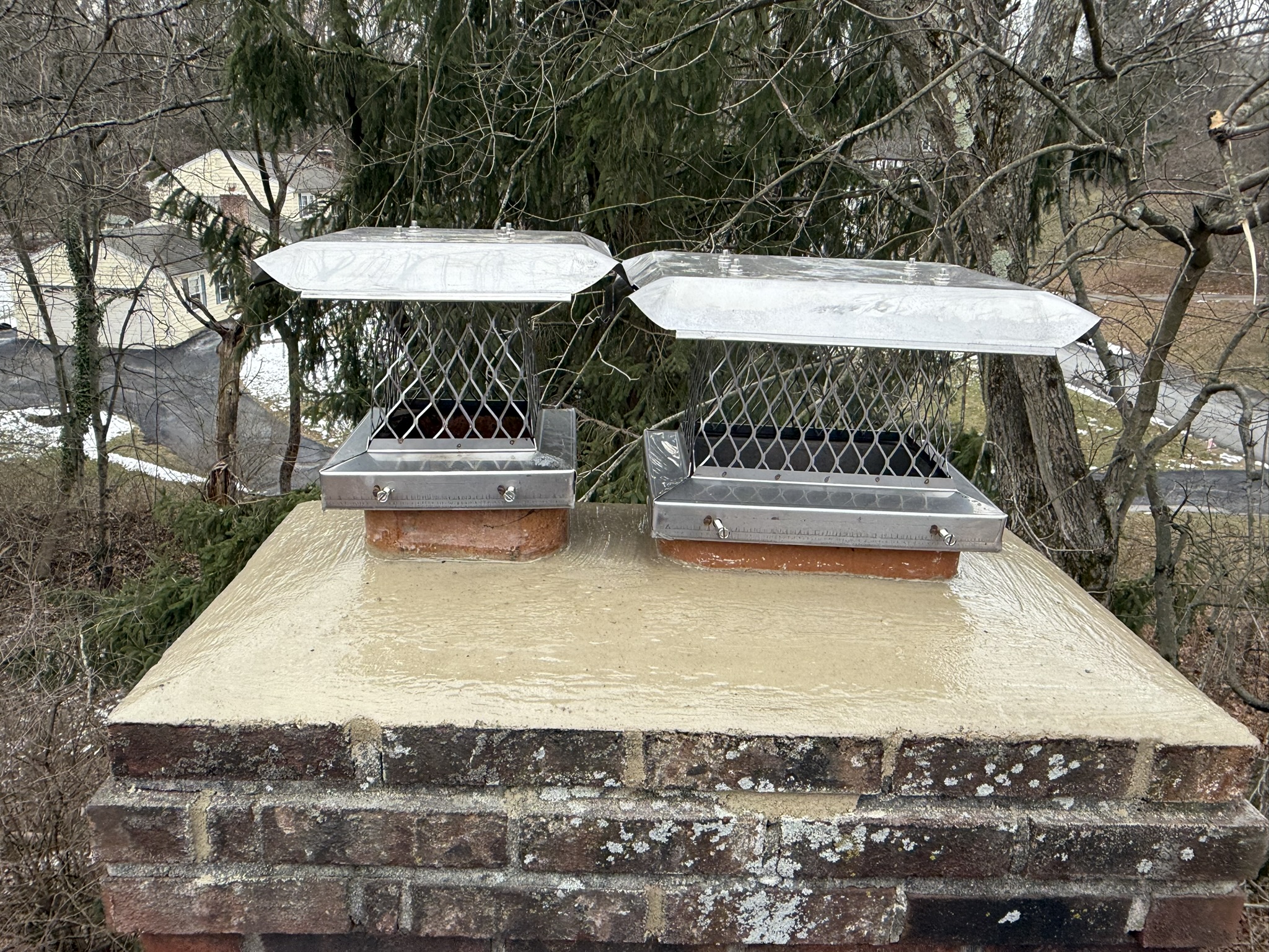 Finished chimney crown after repair