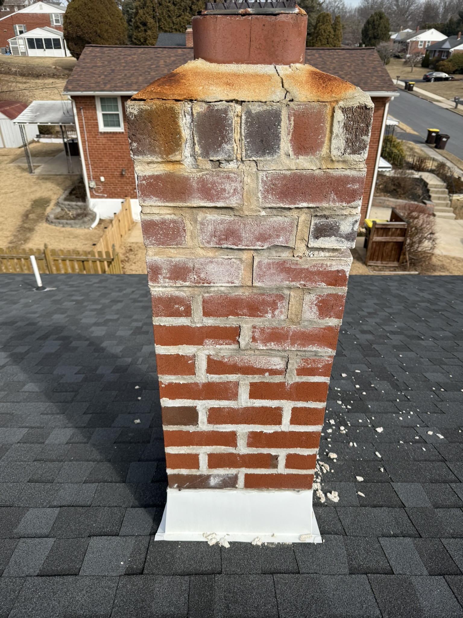 Chimney before repointing
