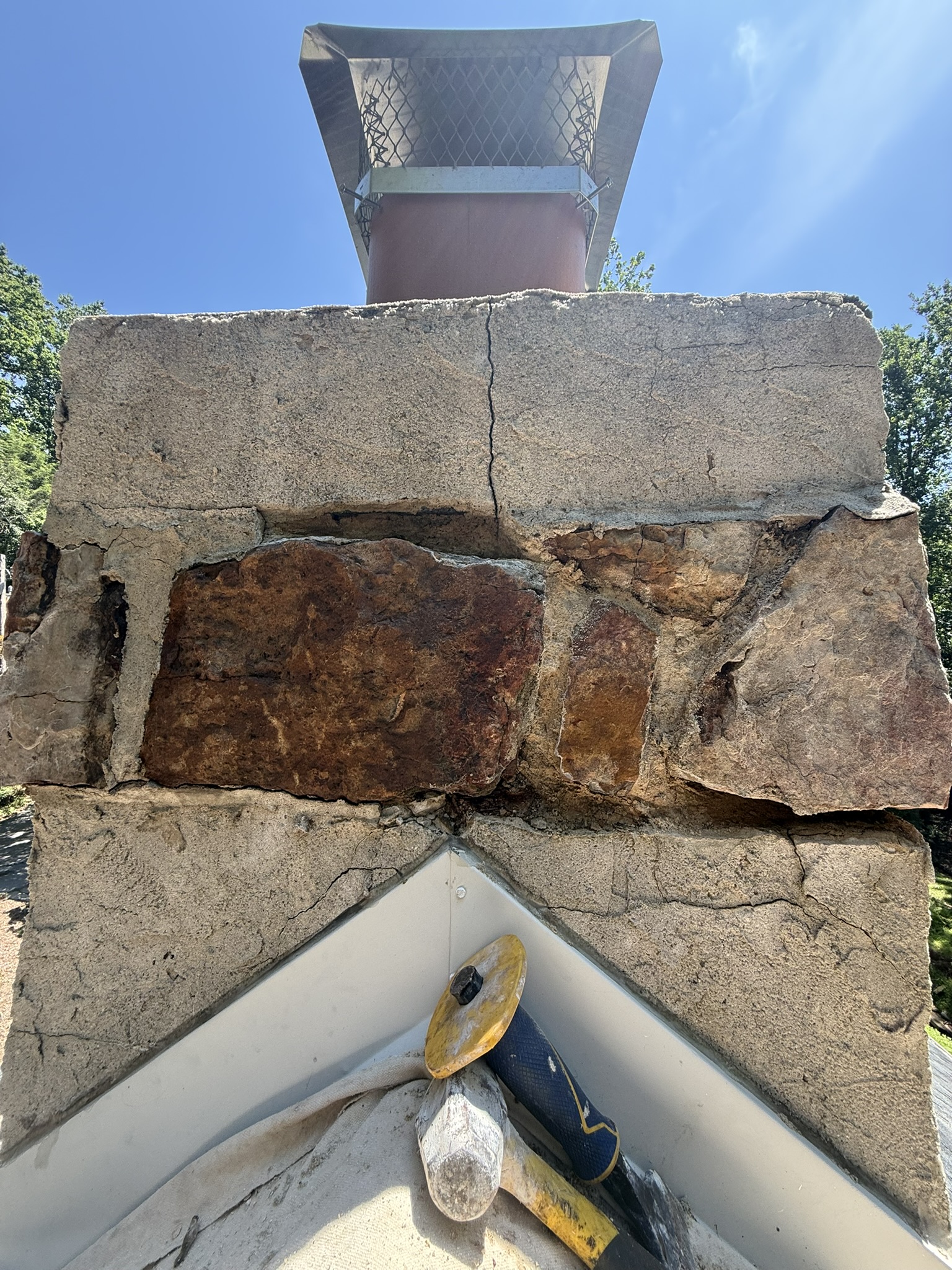 Stonework before repointing